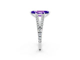 White gold Marquise Cut Cut Split Shank Pave Diamond Engagement Ring with Four-Prong Setting_2