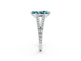 White gold Marquise Cut Cut Split Shank Pave Diamond Engagement Ring with Four-Prong Setting_2