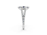 White gold Marquise Cut Cut Split Shank Pave Diamond Engagement Ring with Four-Prong Setting_2