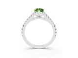 White gold Marquise Cut Cut Split Shank Pave Diamond Engagement Ring with Four-Prong Setting_3