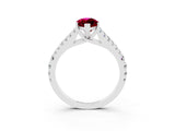 White gold Marquise Cut Cut Split Shank Pave Diamond Engagement Ring with Four-Prong Setting_3