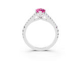 White gold Marquise Cut Cut Split Shank Pave Diamond Engagement Ring with Four-Prong Setting_3