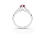 White gold Marquise Cut Cut Split Shank Pave Diamond Engagement Ring with Four-Prong Setting_3