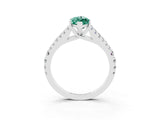 White gold Marquise Cut Cut Split Shank Pave Diamond Engagement Ring with Four-Prong Setting_3