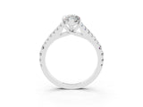 White gold Marquise Cut Cut Split Shank Pave Diamond Engagement Ring with Four-Prong Setting_3