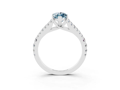 White gold Marquise Cut Cut Split Shank Pave Diamond Engagement Ring with Four-Prong Setting_3