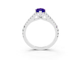 White gold Marquise Cut Cut Split Shank Pave Diamond Engagement Ring with Four-Prong Setting_3