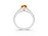 White gold Marquise Cut Cut Split Shank Pave Diamond Engagement Ring with Four-Prong Setting_3