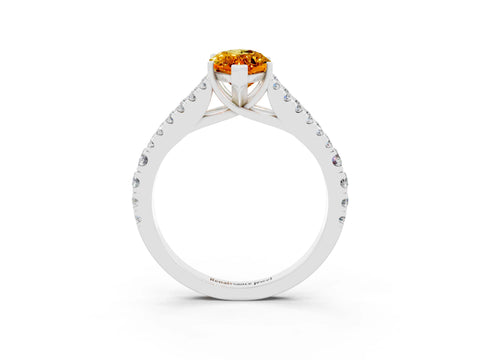 White gold Marquise Cut Cut Split Shank Pave Diamond Engagement Ring with Four-Prong Setting_3