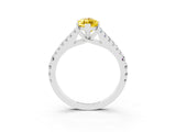 White gold Marquise Cut Cut Split Shank Pave Diamond Engagement Ring with Four-Prong Setting_3