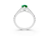 White gold Marquise Cut Cut Split Shank Pave Diamond Engagement Ring with Four-Prong Setting_3