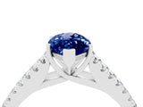 White gold Marquise Cut Cut Split Shank Pave Diamond Engagement Ring with Four-Prong Setting_4