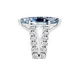 White gold Marquise Cut Cut Split Shank Pave Diamond Engagement Ring with Four-Prong Setting_5