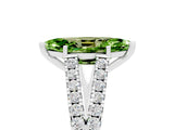 White gold Marquise Cut Cut Split Shank Pave Diamond Engagement Ring with Four-Prong Setting_5