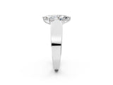 White gold Marquise Cut Diamond Channel Set Solitaire Ring with Four-Prong Setting_24