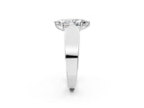 White gold Marquise Cut Diamond Channel Set Solitaire Ring with Four-Prong Setting_54