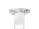 White gold Marquise Cut Diamond Channel Set Solitaire Ring with Four-Prong Setting_57