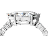 White gold Marquise Cut Diamond Cluster Pavé Band with Four-Prong Setting_13