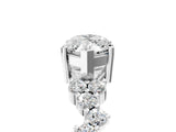 White gold Marquise Cut Diamond Cluster Pavé Band with Four-Prong Setting_14