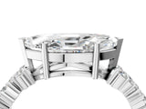White gold Marquise Cut Diamond Cluster Pavé Band with Four-Prong Setting_22