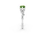 White gold Marquise Cut Diamond Cluster Pavé Band with Four-Prong Setting_2