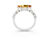 White gold Marquise Cut Diamond Cluster Pavé Band with Four-Prong Setting_3