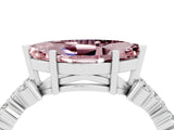 White gold Marquise Cut Diamond Cluster Pavé Band with Four-Prong Setting_4