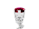 White gold Marquise Cut Diamond Cluster Pavé Band with Four-Prong Setting_5