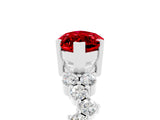 White gold Marquise Cut Diamond Cluster Pavé Band with Four-Prong Setting_5