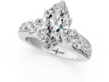 White gold Marquise Cut Diamond Engagement Ring with Pavé Band and Four-Prong Setting_42