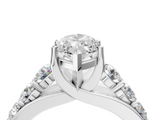 White gold Marquise Cut Diamond Engagement Ring with Pavé Band and Four-Prong Setting_45