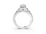 White gold Marquise Cut Diamond Engagement Ring with Pavé Band and Four-Prong Setting_47