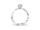 White gold Marquise Cut Diamond Engagement Ring with Side Stone Accents and Four-Prong Setting_111