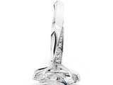 14K White Gold 0.75 Carat D VVS1 Marquise Diamond Engagement Ring with Side Stone Accents and Four-Prong Setting