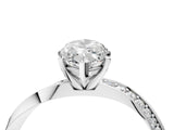 White gold Marquise Cut Diamond Engagement Ring with Side Stone Accents and Four-Prong Setting_17