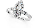 White gold Marquise Cut Diamond Engagement Ring with Side Stone Accents and Four-Prong Setting_50