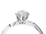 White gold Marquise Cut Diamond Engagement Ring with Side Stone Accents and Four-Prong Setting_63