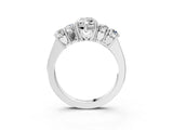 White gold Marquise Cut Diamond Five-Stone Prong Set White Gold Ring_54