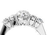 White gold Marquise Cut Diamond Five-Stone Prong Set White Gold Ring_55