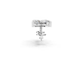 White gold Marquise Cut Diamond Flower Stud Earrings_26