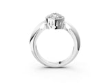 White gold Marquise Cut Diamond Halo Engagement Ring with Split Shank and Four-Prong Setting_114