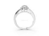White gold Marquise Cut Diamond Halo Split Shank Engagement Ring_43