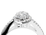 White gold Marquise Cut Diamond Halo Split Shank Engagement Ring_44
