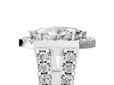 White gold Marquise Cut Diamond Halo Split Shank Prong Set Ring_12