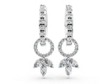 White gold Marquise Cut Diamond Link Drop Earrings_24