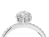 White gold Marquise Cut Diamond Pavé Band Ring with Four-Prong Setting_59