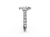 White gold Marquise Cut Diamond Pavé Band Solitaire with Four-Prong Setting_37