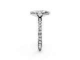 White gold Marquise Cut Diamond Pavé Band with Four-Prong Setting_77