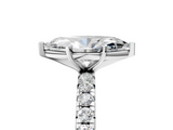 White gold Marquise Cut Diamond Pavé Band with Four-Prong Setting_80