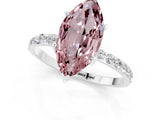 White gold Marquise Cut Diamond Pavé Band with Six-Prong Setting_1